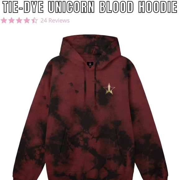 Tie-Dye Unicorn Blood Hoodie Medium Jeffree Star - Picture 1 of 4